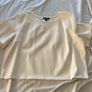Express Cream Boxy Blouse